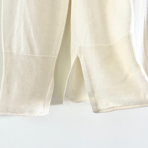 Joseph Cashair Merino Wool & Silk Sweater in Oyster White - Picture 8 of 10